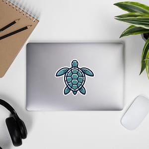 Coastal Drift Turtle Die-Cut Sticker